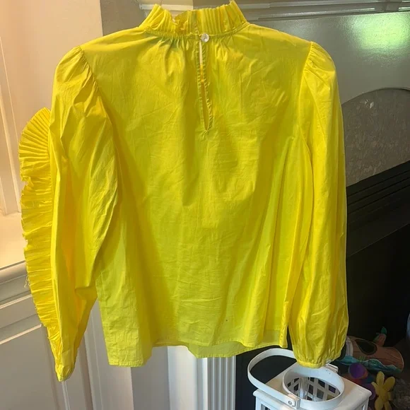 Sea New York Yellow Ruffle Blouse - Picture 3 of 4